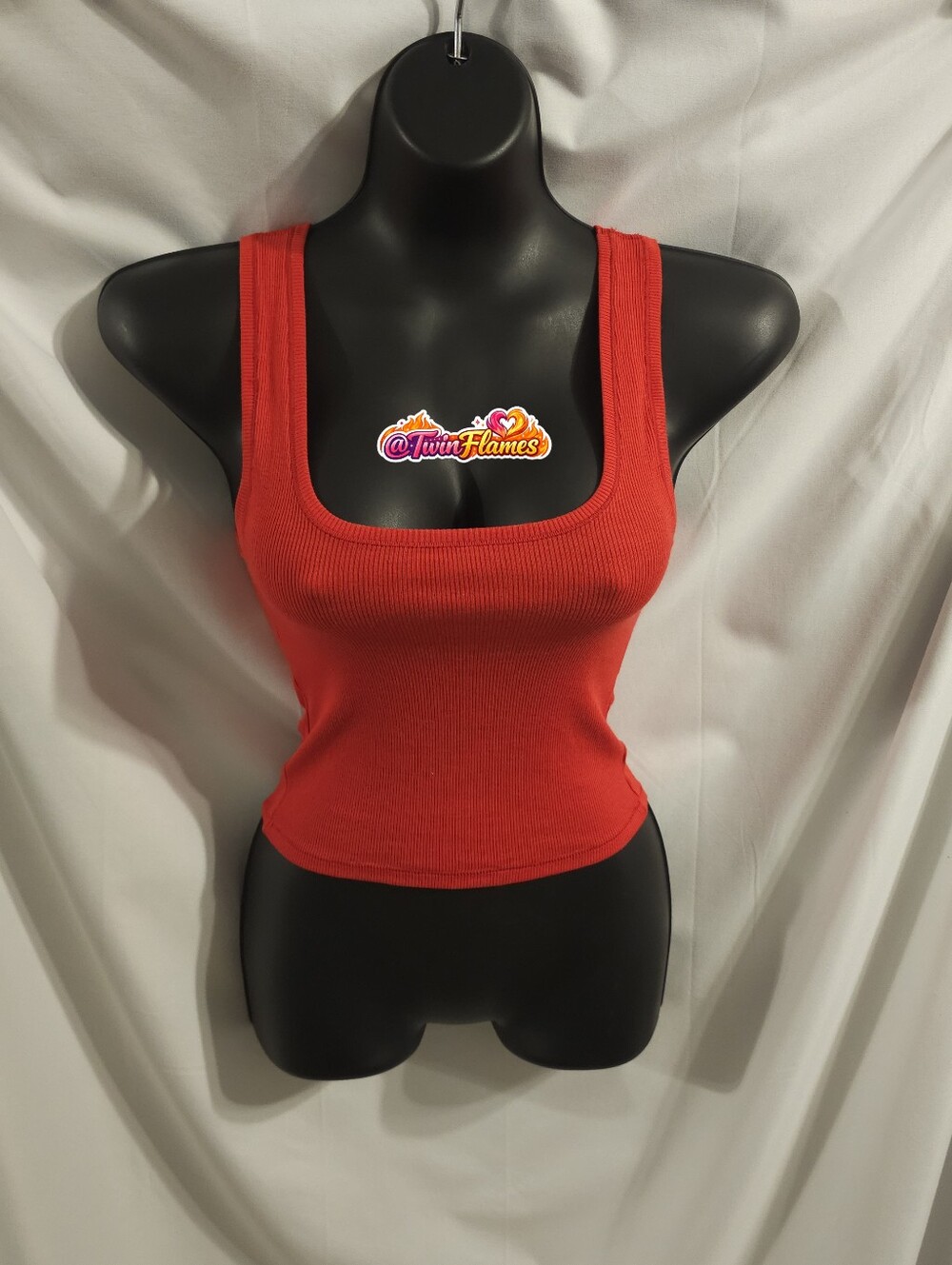 Skims Cotton Rib Tank AP-TNK-0038 Red Size Medium Like New